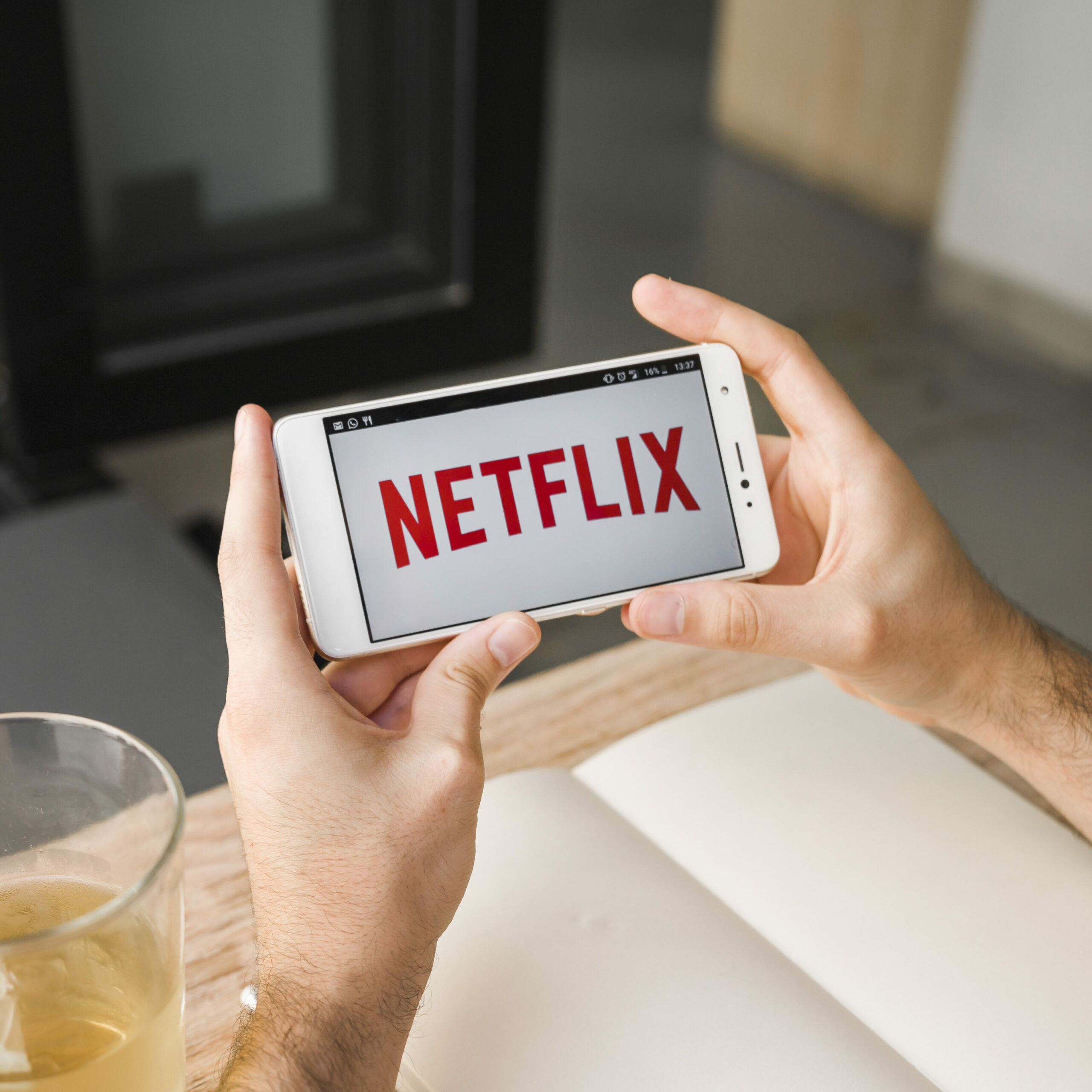 Netflix application on phone to introduce its localization campaign